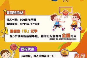 篮球训练营暑假招生海报
